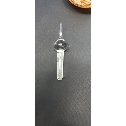 VINTAGE CIRCULAR SPIRAL PERFUME BOTTLE GLASS STOPPER & DAUBER