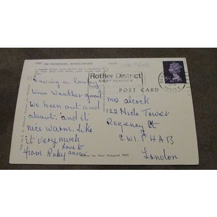 1975 fr Postcard - The Promenade - Bexhill on sea, Sussex
