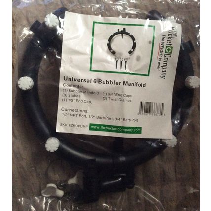 4 x The bucket Company Hydroponics Drip Irrigation 6 Bubbler Manifolds