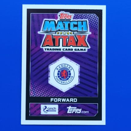 Match Attax SPFL 2022-23 Ryan Kent Glasgow Rangers #319 Foil