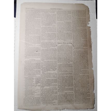 Pin Money & Needle Money .. Harper's Weekly, 1858 - Story & 2 Prints; Original