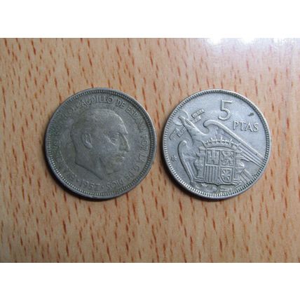 Spain 1967 Franco 1957-1967* 5 Peseta Coin