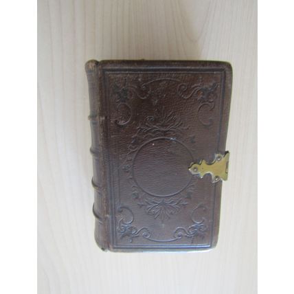 Antique Leather Bound 1852 Miniature The Holy Bible by C.Sherman, Philadelphia.