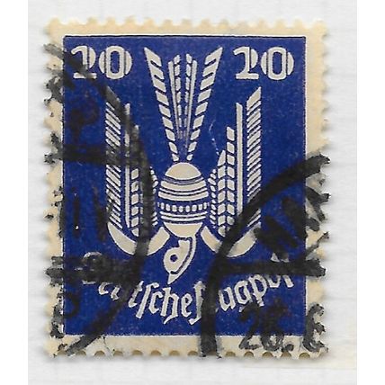 EMPIRE GERMANY 1924 AIR AIRMAIL MAIL 20Pf DIVING WOOD PIGEON Mi 346 USED