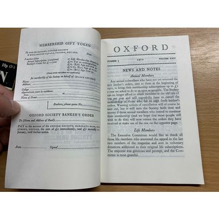 1972 "OXFORD SOCIETY" VOLUME 24 #3 SMALL ILLUSTRATED PAPERBACK BOOK (LL)