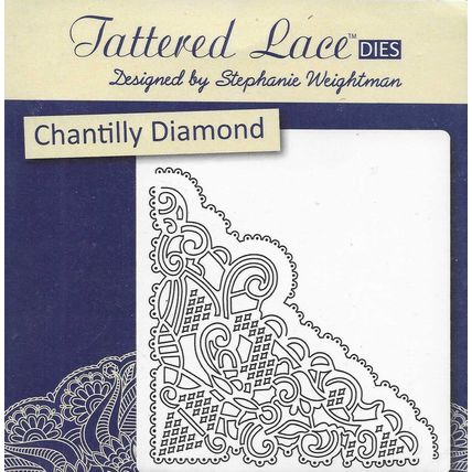 Tattered Lace. Chantilly Diamond Die Set. Die Cutting Cardmaking Scrapbooking