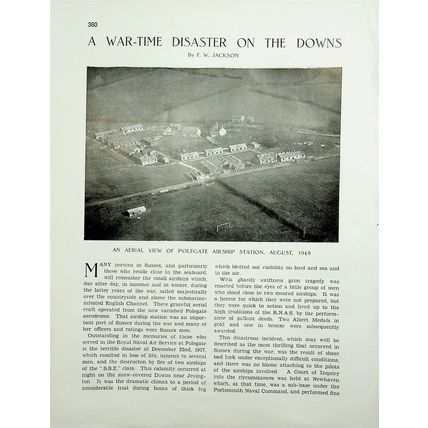 Polegate Airship Station, Aerial View, Sussex, Book Illustration (Print), 1932