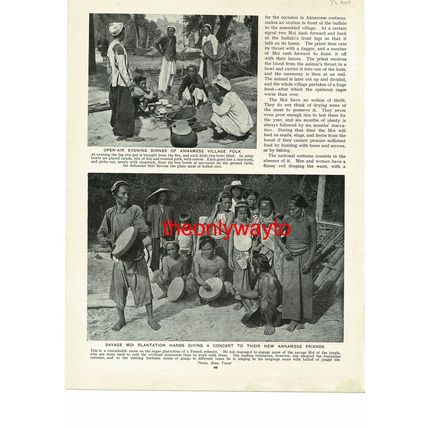 Moi Women And Moi In Full Dress, Annam (Vietnam), Book Illustration, c1930