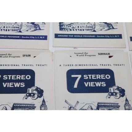 VTG TRU VUE Lot 3 D STEREOSCOPE VIEW 27 Card Sets Around the World Master Views