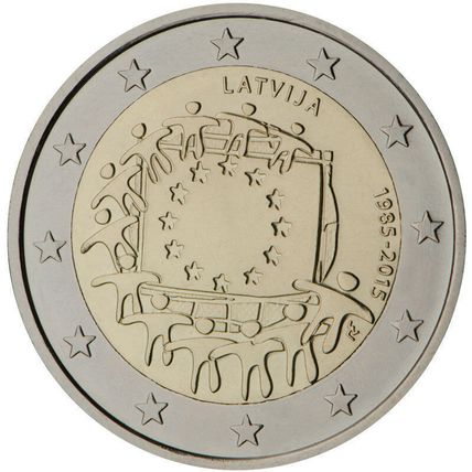 Latvia 2015 - 2 Euro Comm - 30th Anniversary of the European Flag (UNC)