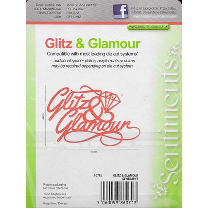 Tonic Studios. Glitz & Glamour Die. Die Cutting Cardmaking Scrapbooking Crafts