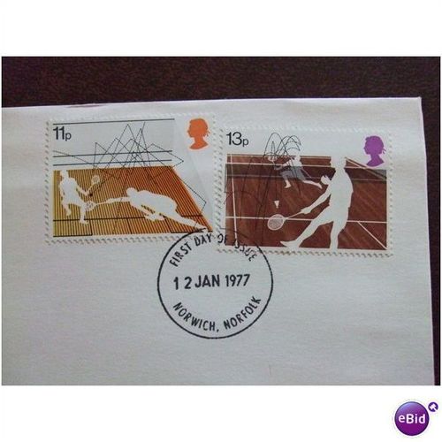 1977 GB Racket Sports Squash Badminton fine used stamps