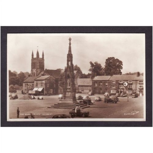 THE MARKET PLACE HELMSLEY REAL PHOTO BW CARD HAS BEEN MOUNTED UNUSED
