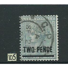 natal stamps victoria sg105 sg 105 used