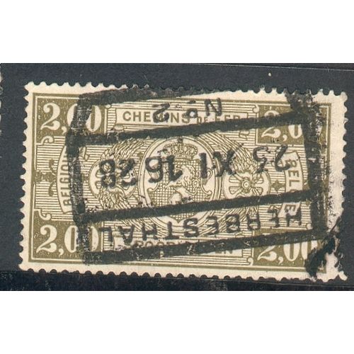 Belgium stamps 1941 - 2.00f brown - Railway Parcel Stamp - used