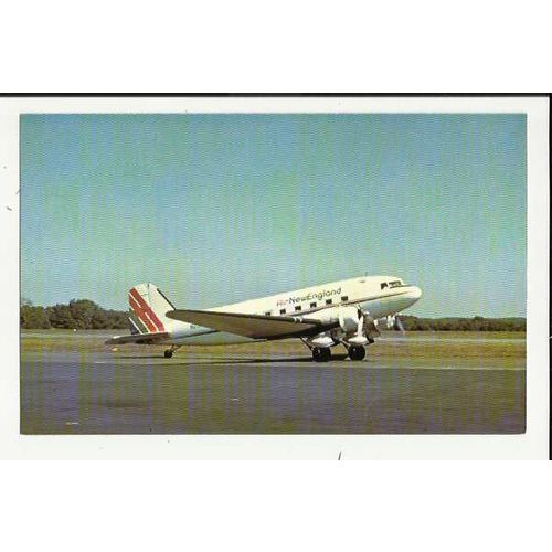 Aviation AIR NEW ENGLAND DC-3 Postcard by Mary Jayne (MJ462)