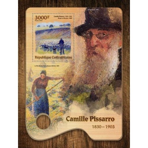 CENTRAL AFRICA 2016 SHEET MNH CAMILLE PISSARRO ART PAINTINGS ARTE PINTURAS 5A
