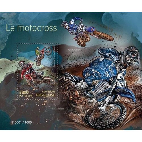 TOGO 2015 SHEET MNH MOTOCROSS MOTORCYCLING MOTOCICLISMO SPORTS DEPORTES 4A