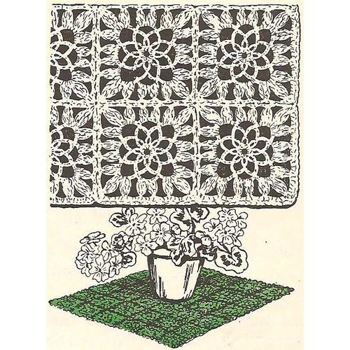 Crochet Doily Pattern Square Doily (2)