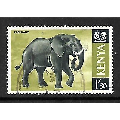 KENYA 1971 1s.30 AFRICAN ELEPHANT SG 30 FINE USED#