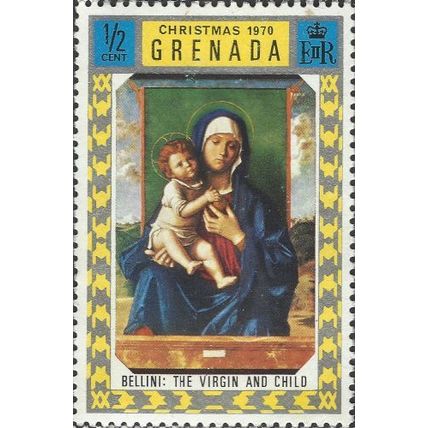 GRENADA, CHRISTMAS, Virgin with Child, Bellini, yellow 1970, ½c