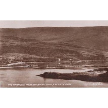 Kyles of Bute Rhubaan Point Narrows Vintage Real Photo Postcard