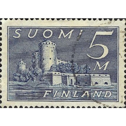 FINLAND, Olavinlinna stronghold, blue 1930, 5M
