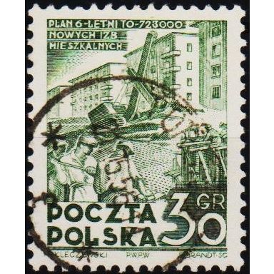 Poland. 1951 30g S.G.725 Used