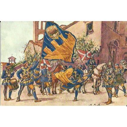 Art TARTUCA Contrade di Siena Postcard (Istituto Italiano)