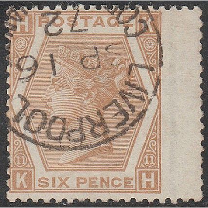 SG: 122b used Liverpool 16.Sep.1872 Cat £ 65