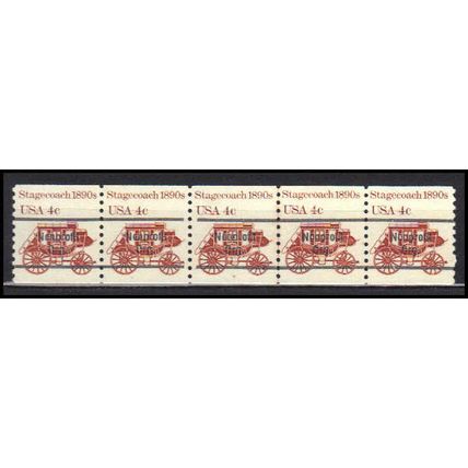 1898Ab 4c Stagecoach Very Fine MNH Dry Gum PNC 5/5 Gap 1L AA0011