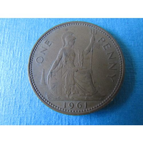 1961 QUEEN ELIZABETH II ONE PENNY. (j) AAJ