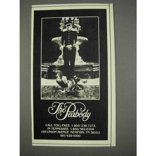1982 The Peabody Memphis Tennessee Ad