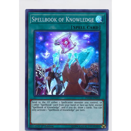YuGiOh The Infinity Chasers INCH-EN059 Spellbook Of Knowledge 1st Edition