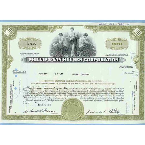 New York na Stock Certificate Company: Phillips-Van Heusen Corporation ~61