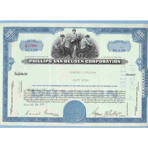 New York na Stock Certificate Company: Phillips-Van Heusen Corporation ~60