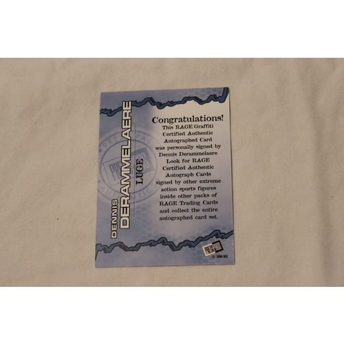 Dennis Derammelaere 2000 Press Pass Rage GRAFFITI AUTOGRAPH Extreme Sports