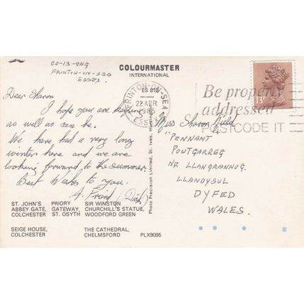 Historic Essex Postcard used VGC