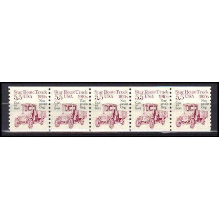 2125a 5.5c Star Route Truck Fine MNH Dry Gum PNC 1/5 X0470
