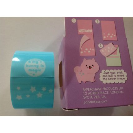 20 Packs Of Mini Blue Sticker Roll Cute Characters Secret Tape RRP £50