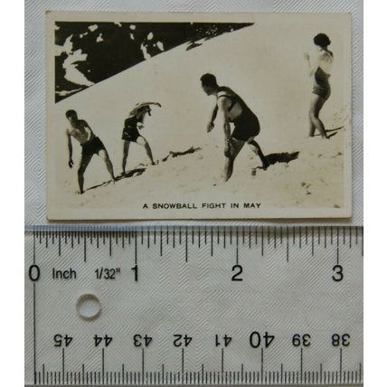 1937 Senior Service Winter Scenes No. 11 Snowball Fight in May, Perthshire