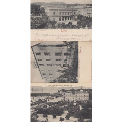 Ajaccio Maison Bonaparte 3x Old Postcard s