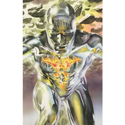 The Human Torch in Silver Surfer Skin Marvel Comic Book Postcard