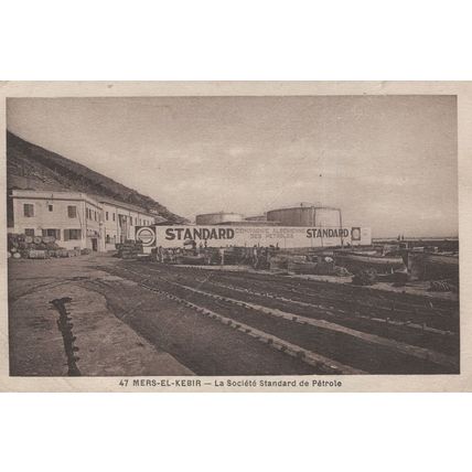 Mers El Kabir Antique Algeria Gas Car Petrol Petrole Old Postcard