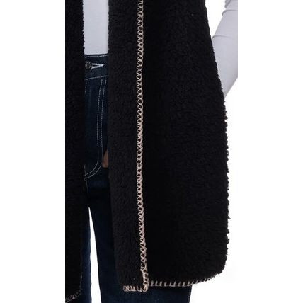 JENNI Womens Solid Sherpa Scarf Black One