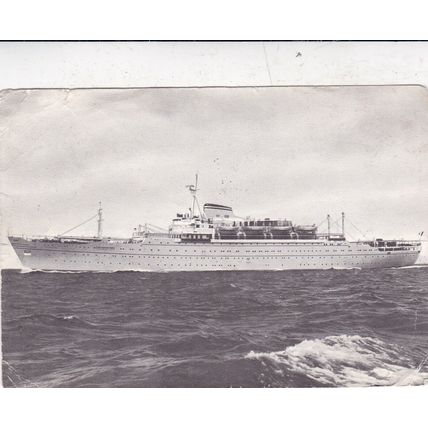 M/V Victoria Postcard posted 1962 creases