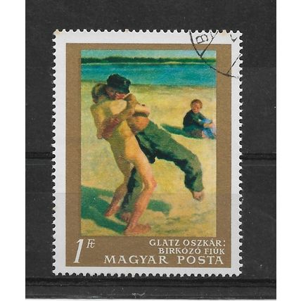 Hungary.SG2319 1fo Boys Wrestling on Beach (O.Glatz).Fine Used.Sept22