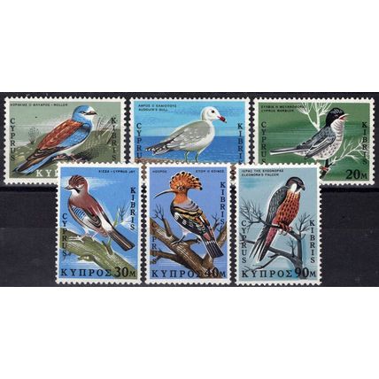 ZAYIX Cyprus 329-334 MNH Birds Warbler Gull Jay Falcon 083022S148