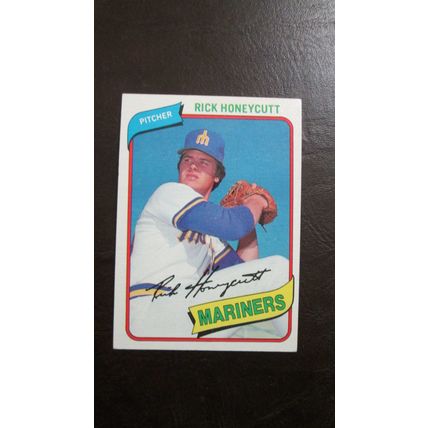 1980 Topps Rick Honeycutt Seattle Mariners Card #307
