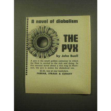 1959 Farrar, Straus & Cudahy Book Advertisement - The Pyx by John Buell
